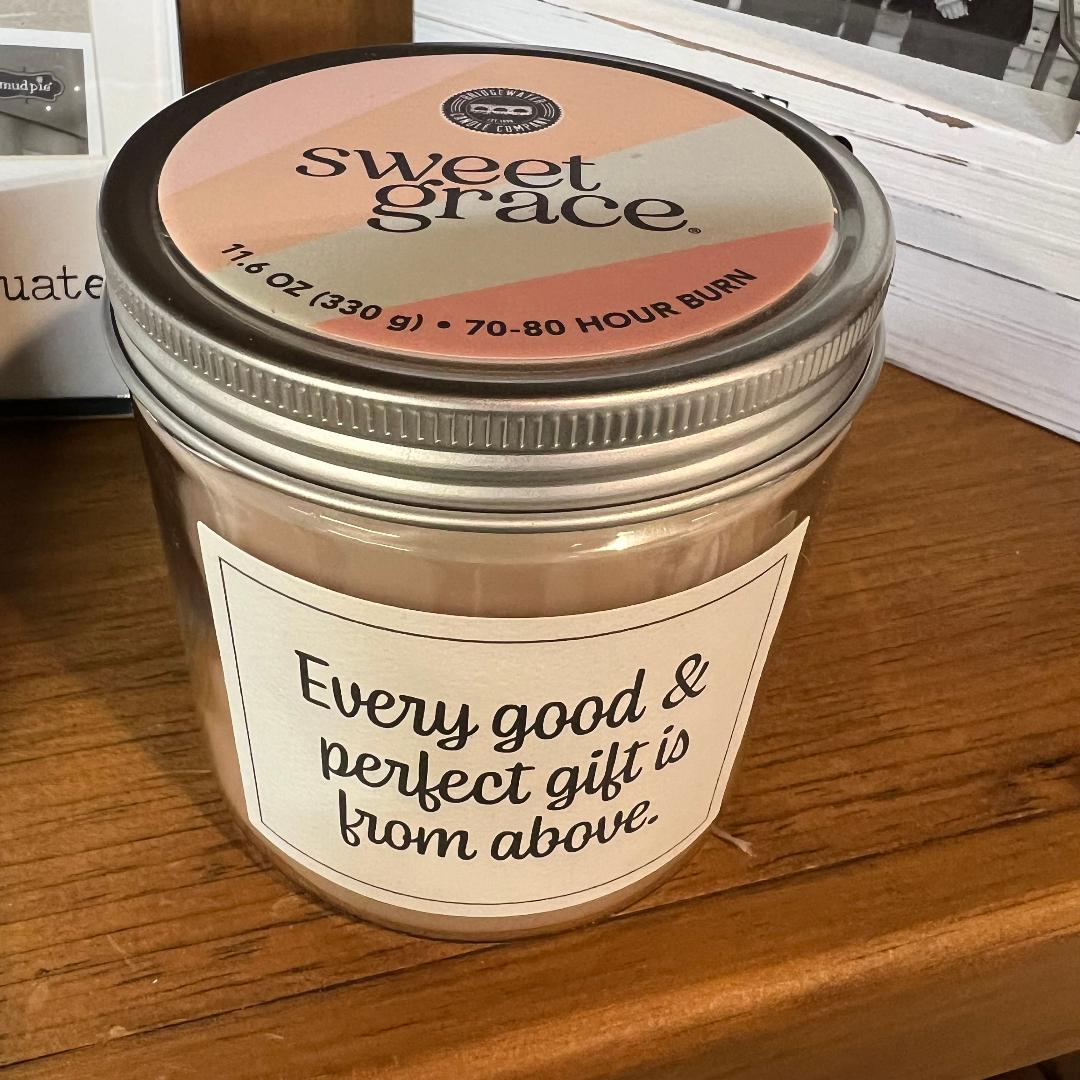 Sweet Grace, Every Good and Perfect Gift is From Above "Faith Collection" Jar Candle