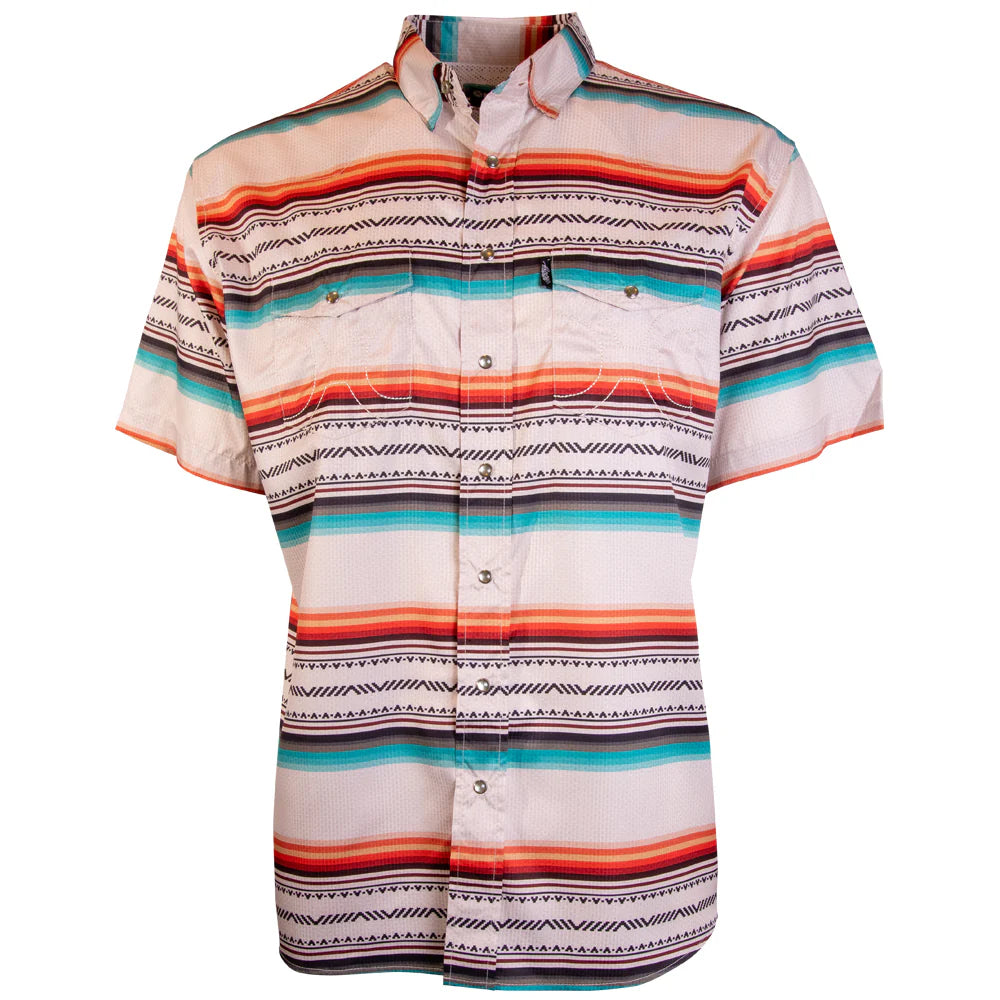 SOL Cream Serape SS Pearl Snap Shirt