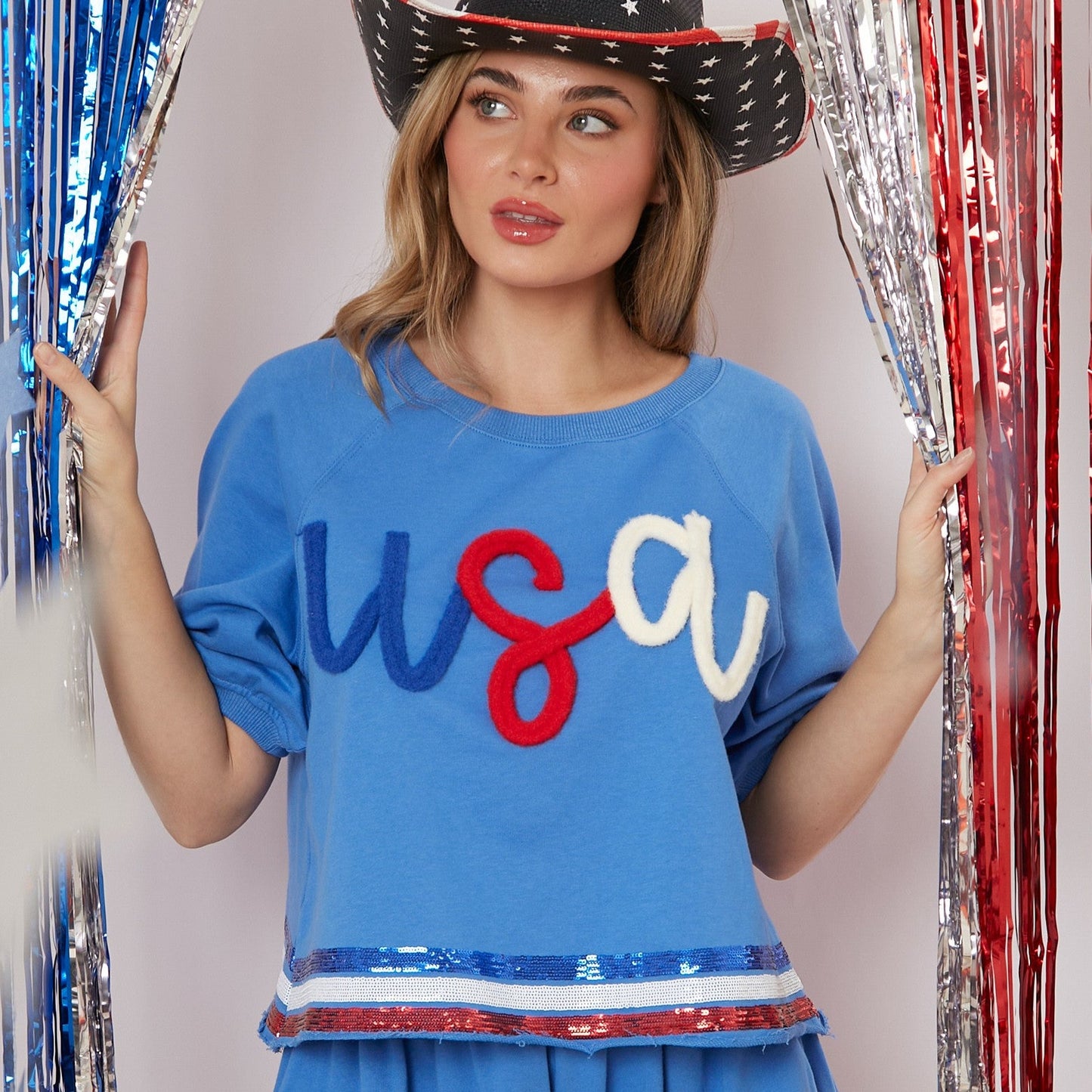 Yarn USA Embroidery Crop Top