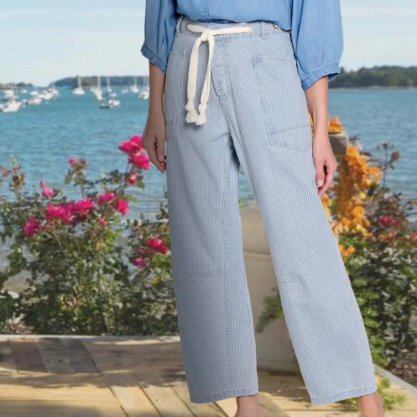 Tru Luxe Stripe Barrel Jean