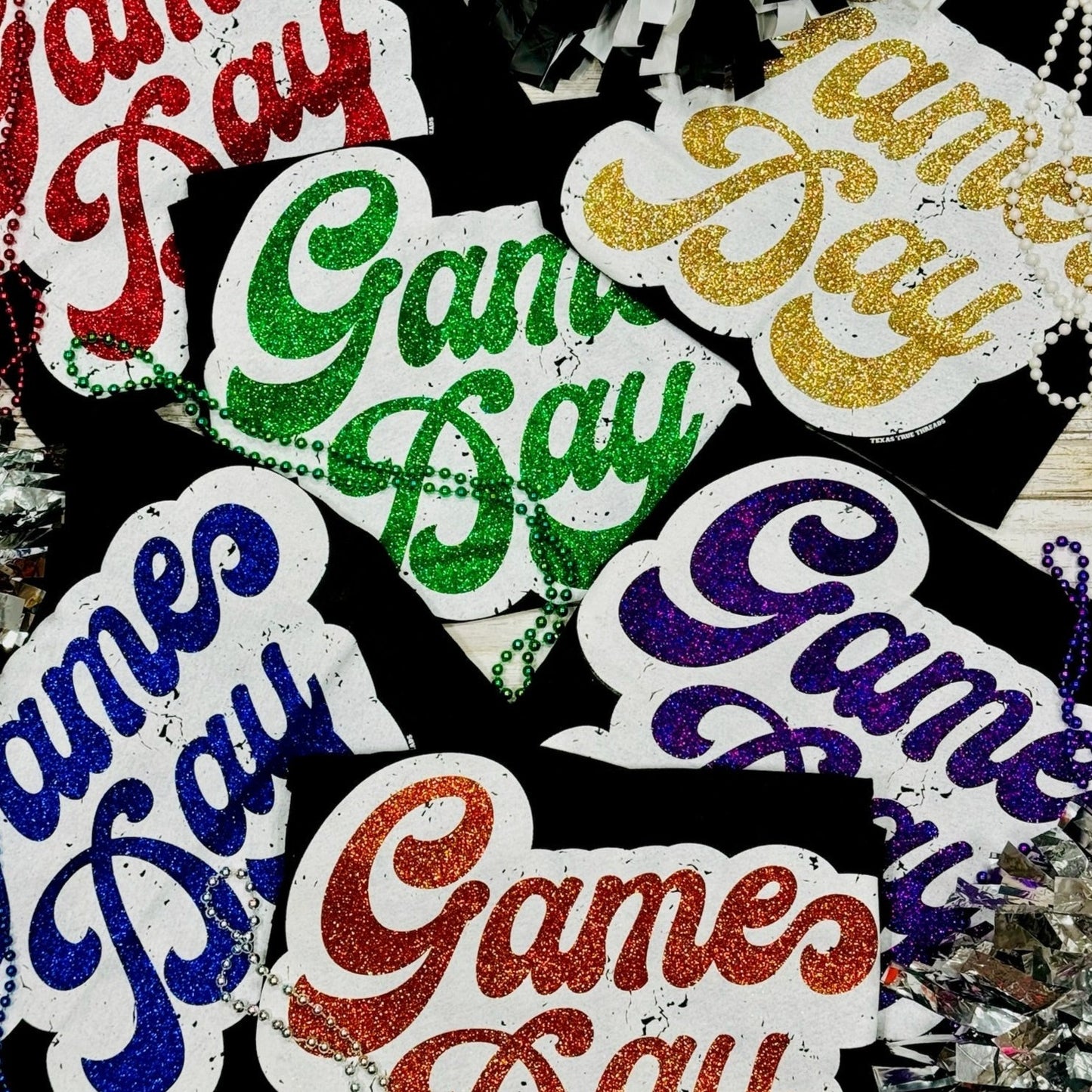 Sync Logic - Big Game Day Retro Glitter Tee