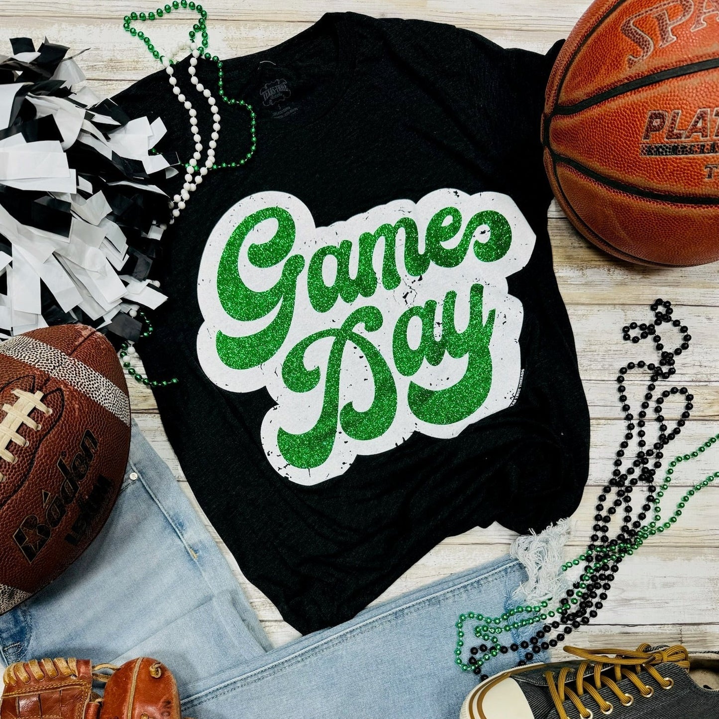 Sync Logic - Big Game Day Retro Glitter Tee