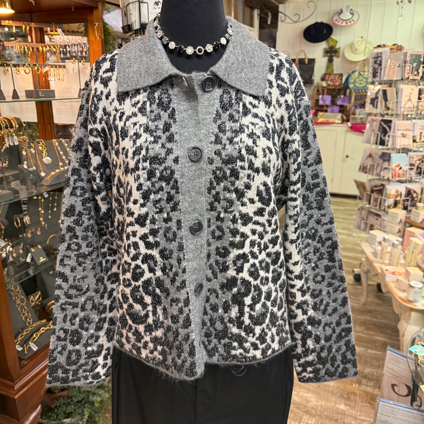 Animal Print Cardigan - Multi