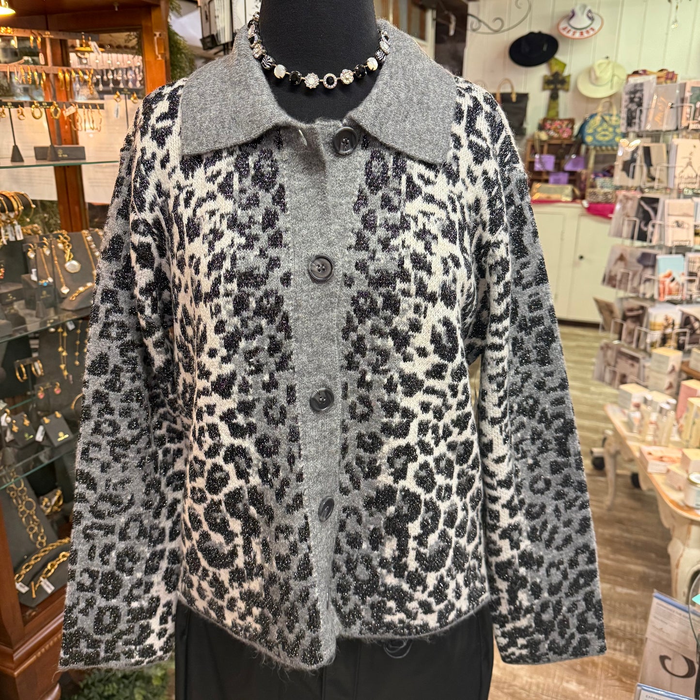 Animal Print Cardigan - Multi