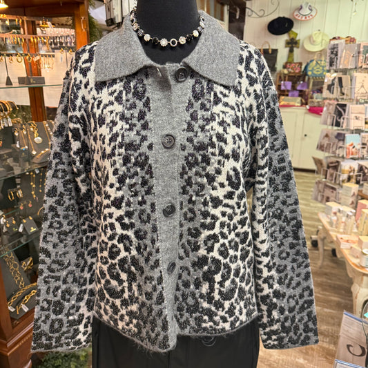 Animal Print Cardigan - Multi