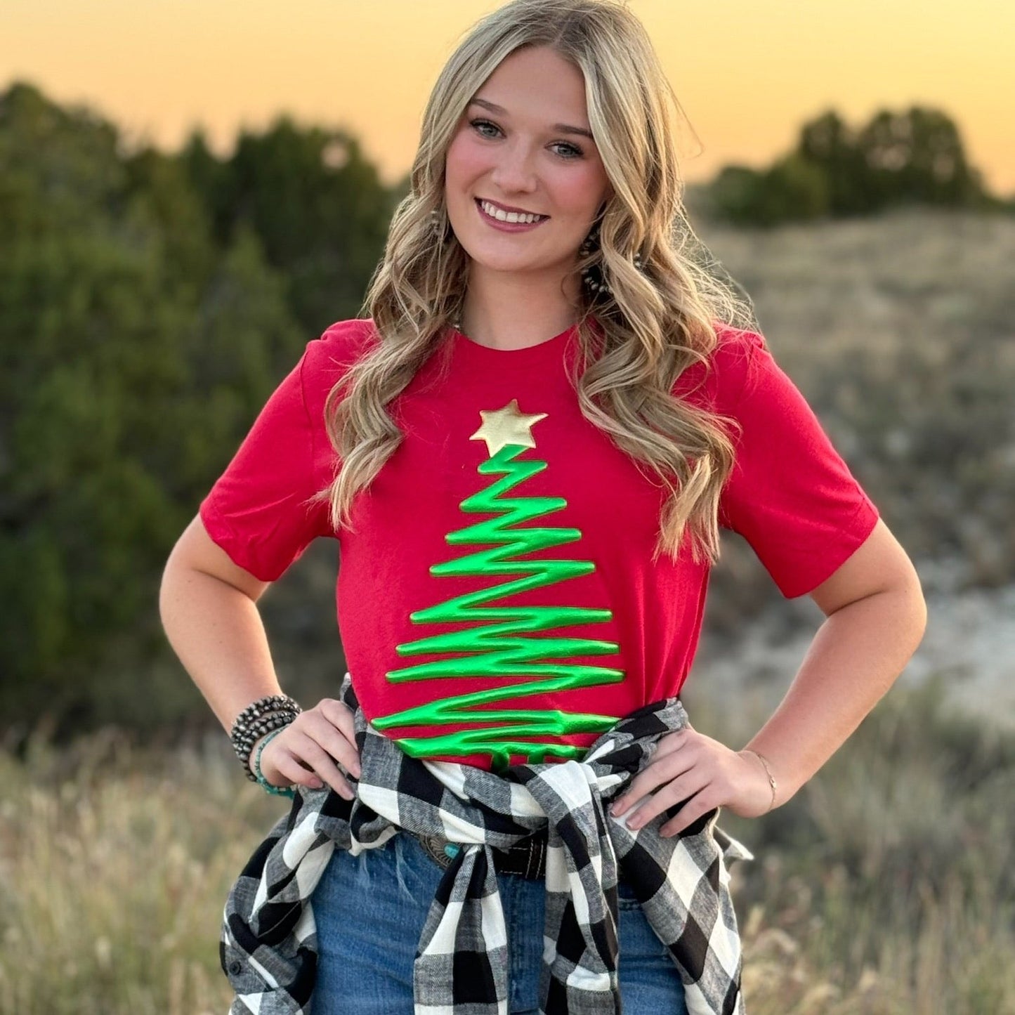 Puff Christmas Tree on Tee or Sweatshirt