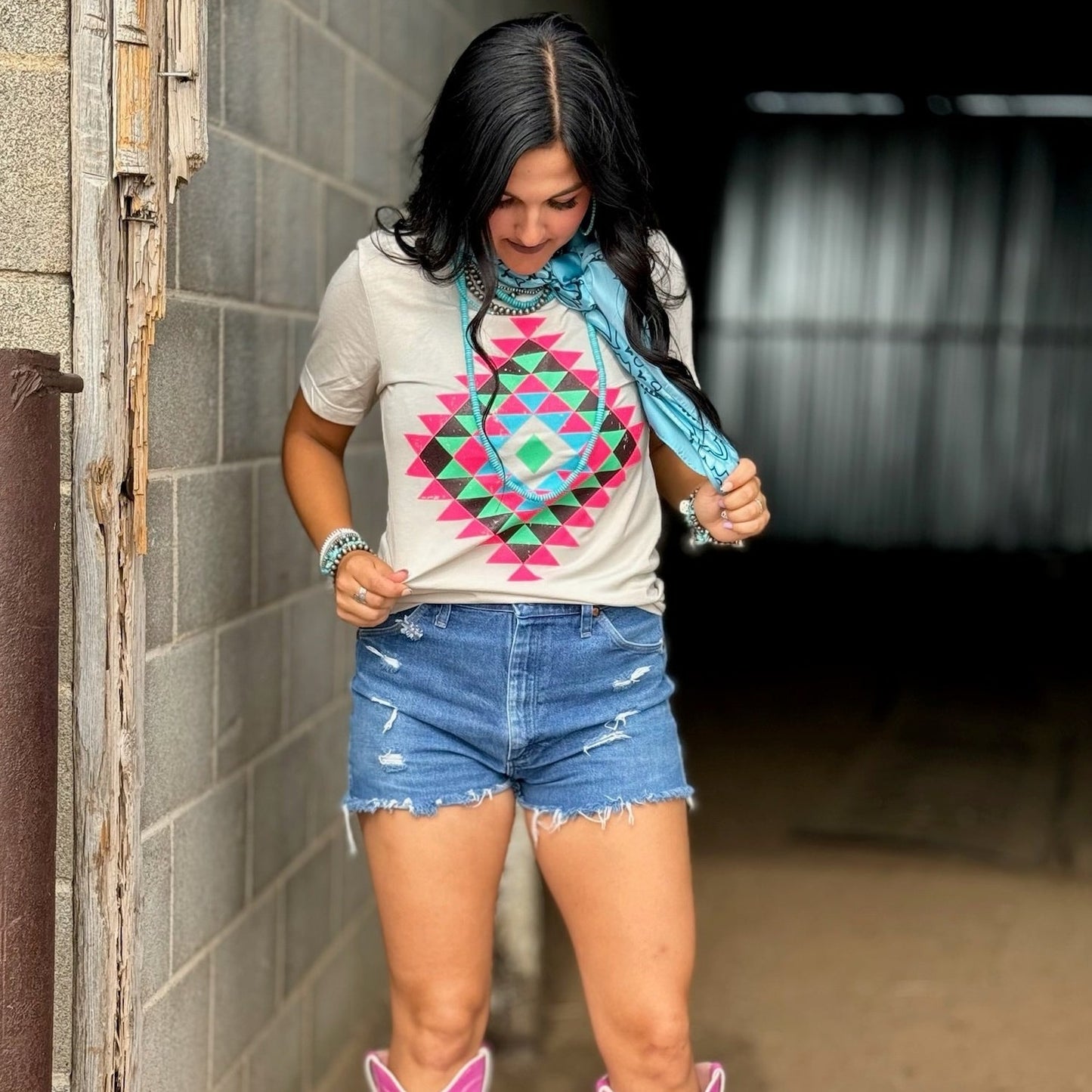 Ryanne's Neon Aztec Tee