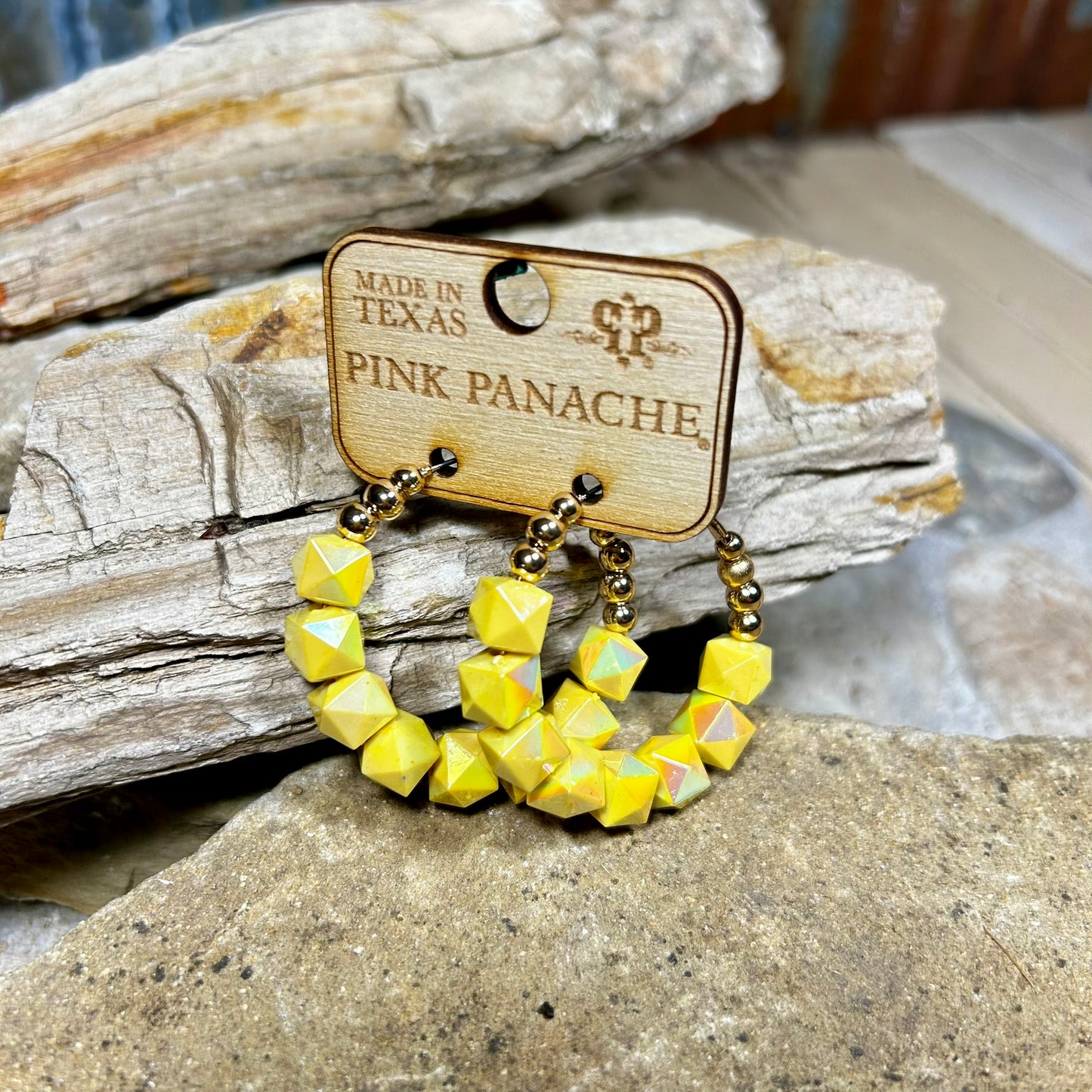 Yellow Bead Hoop