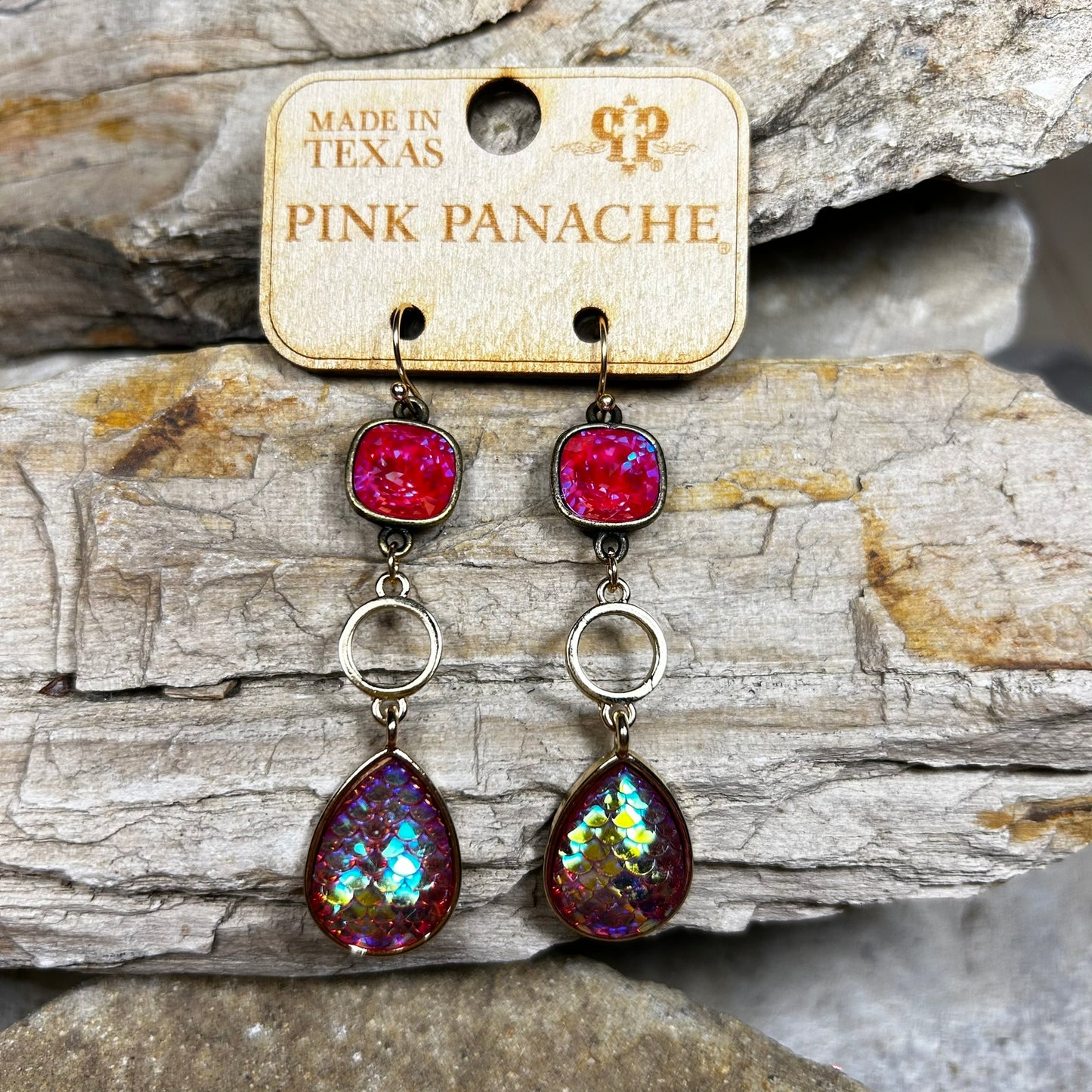 Fuchsia Teardrop Earrings