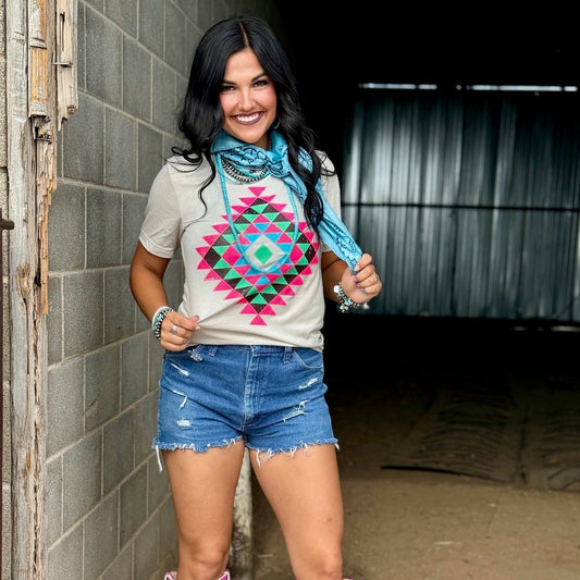 Ryanne's Neon Aztec Tee