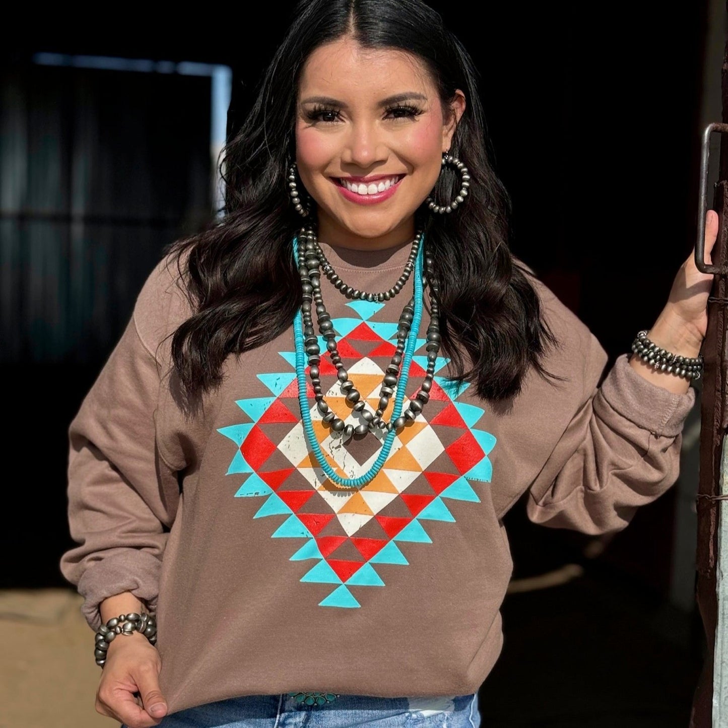 Ryanne's Fall Aztec Sweatshirt