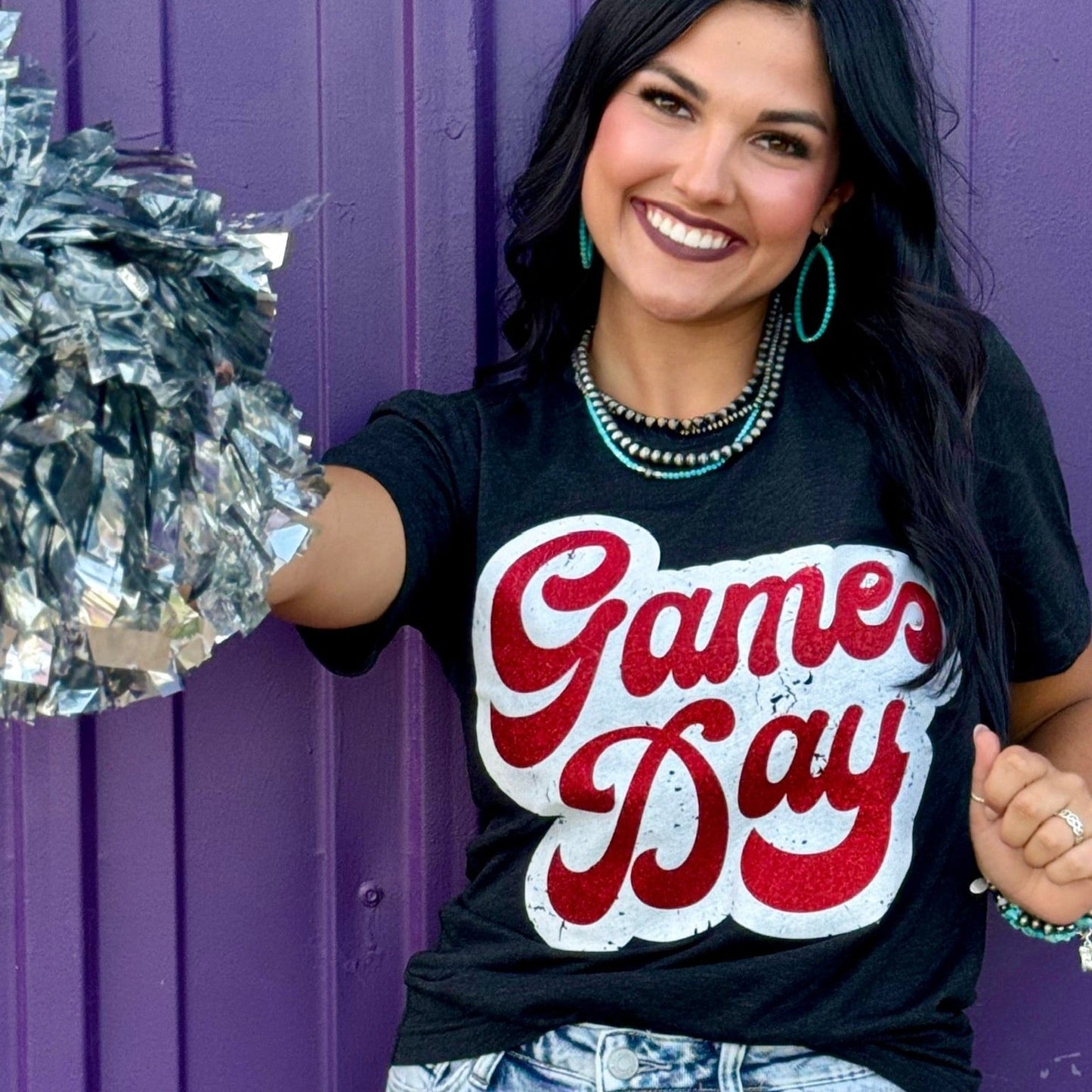 Sync Logic - Football Player with Game Day Glitter Tee