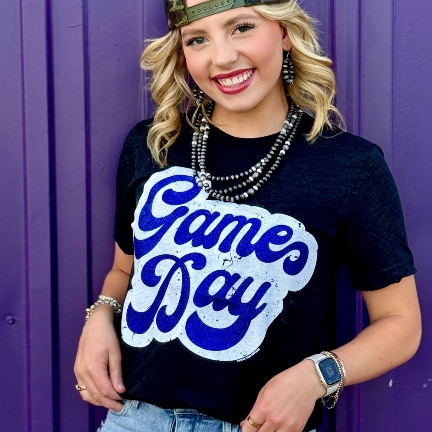 Sync Logic - Big Game Day Retro Glitter Tee