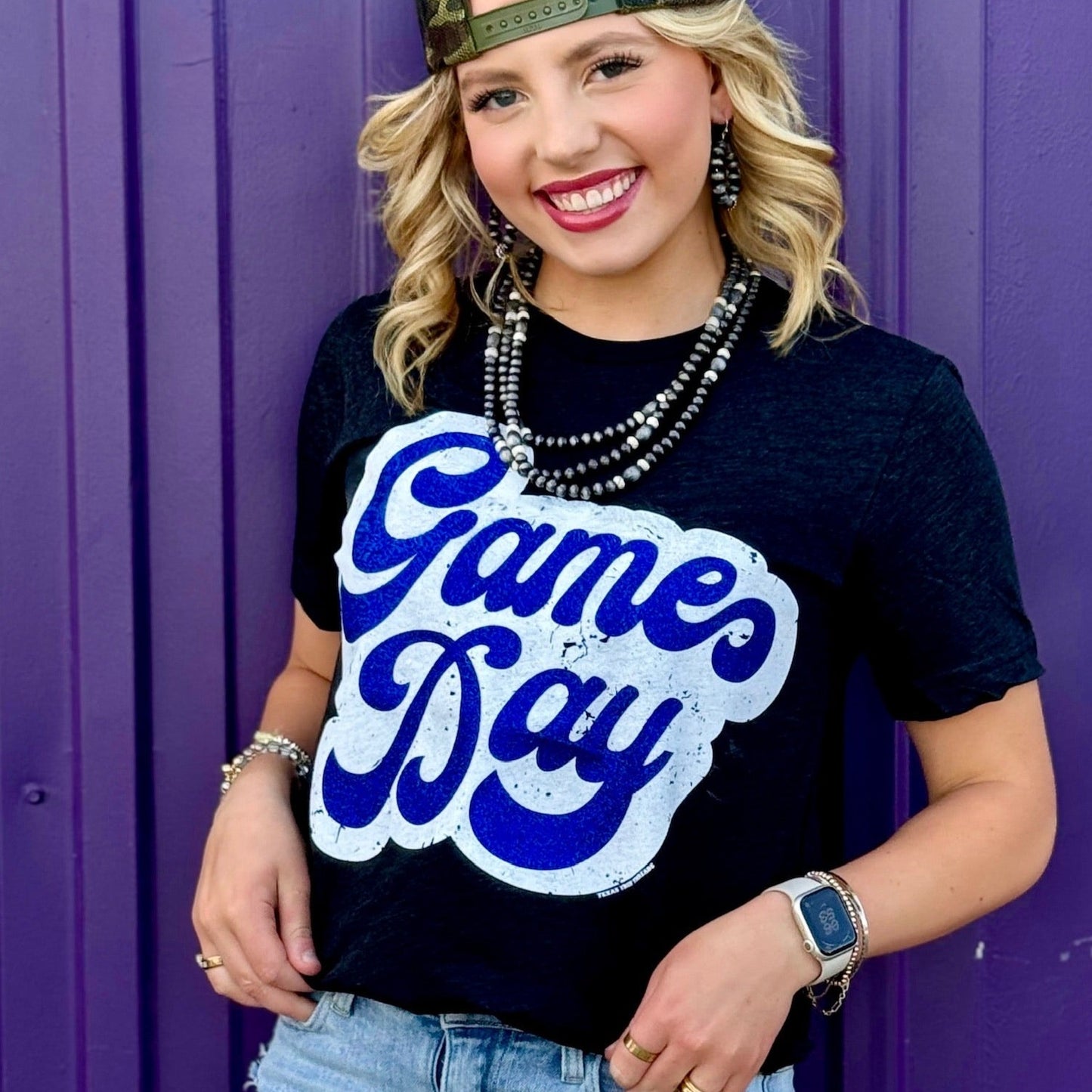 Sync Logic - Big Game Day Retro Glitter Tee