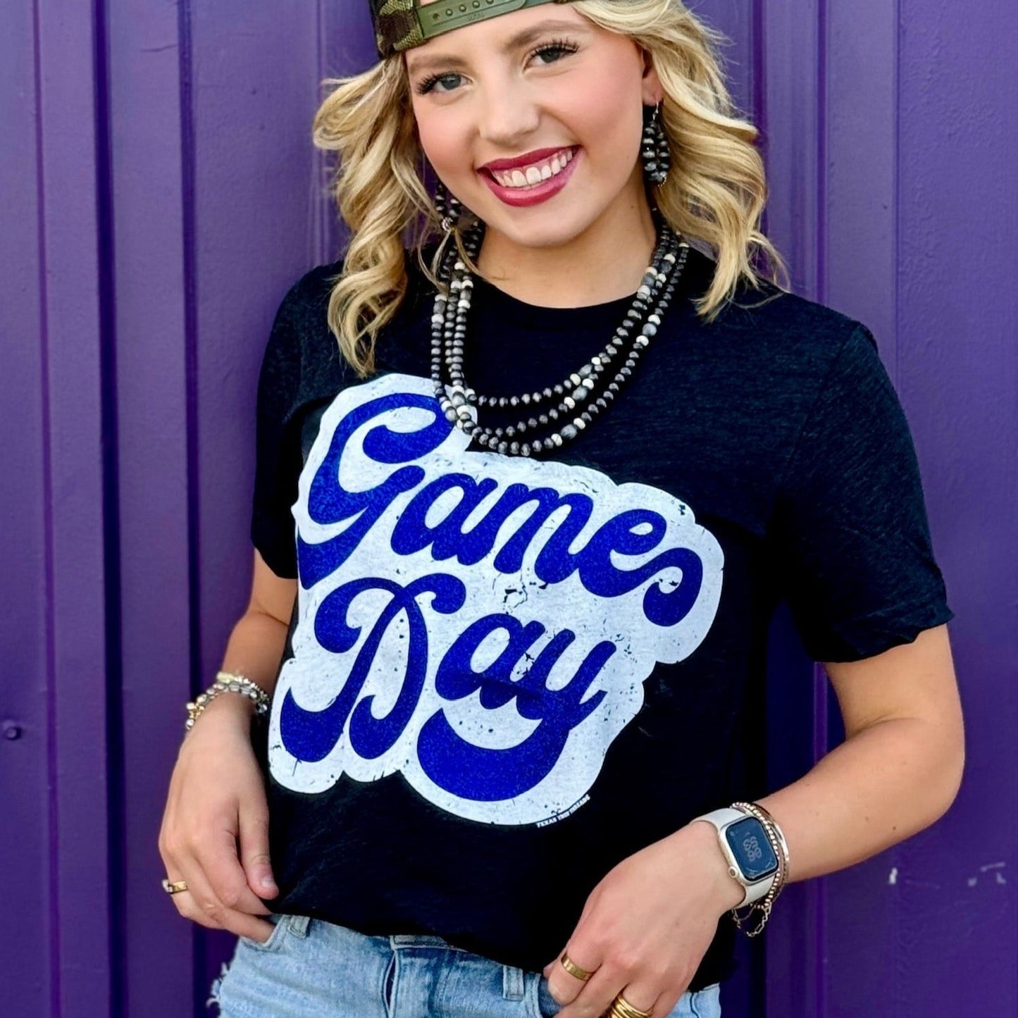 Sync Logic - Big Game Day Retro Glitter Tee