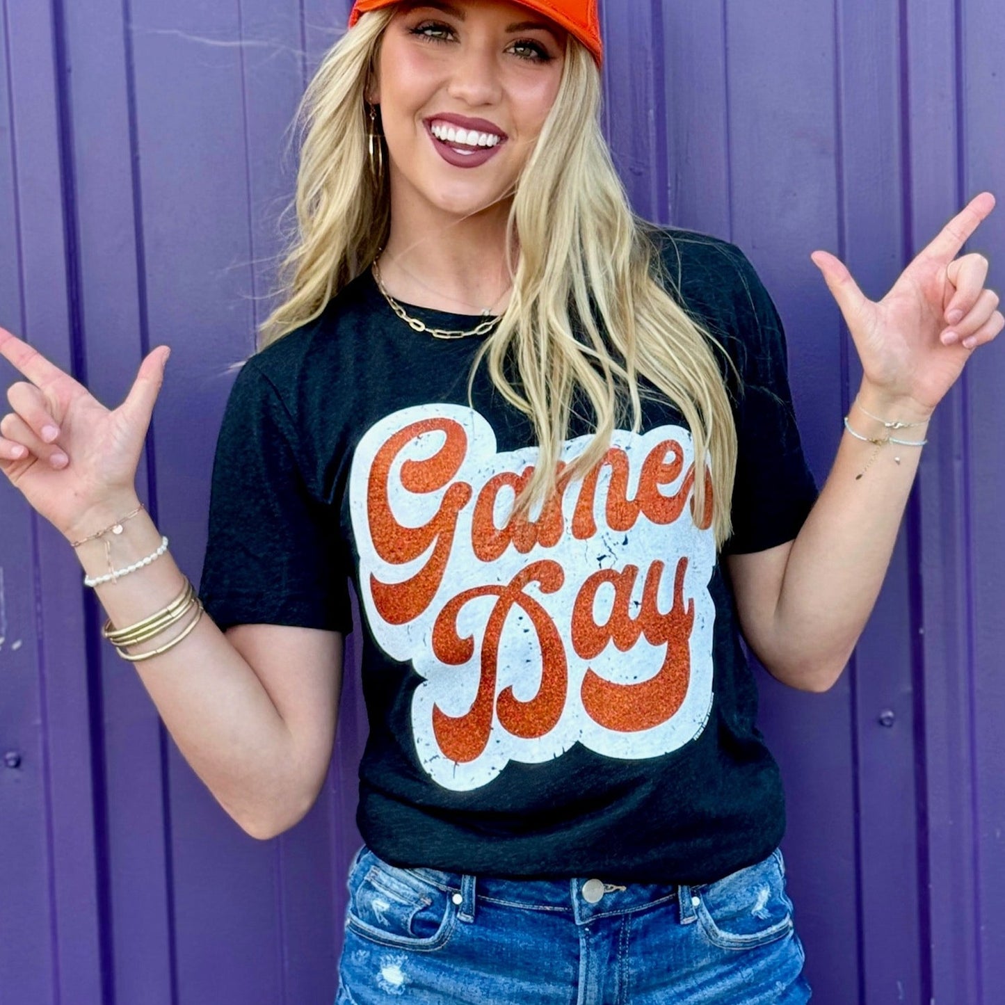 Sync Logic - Big Game Day Retro Glitter Tee