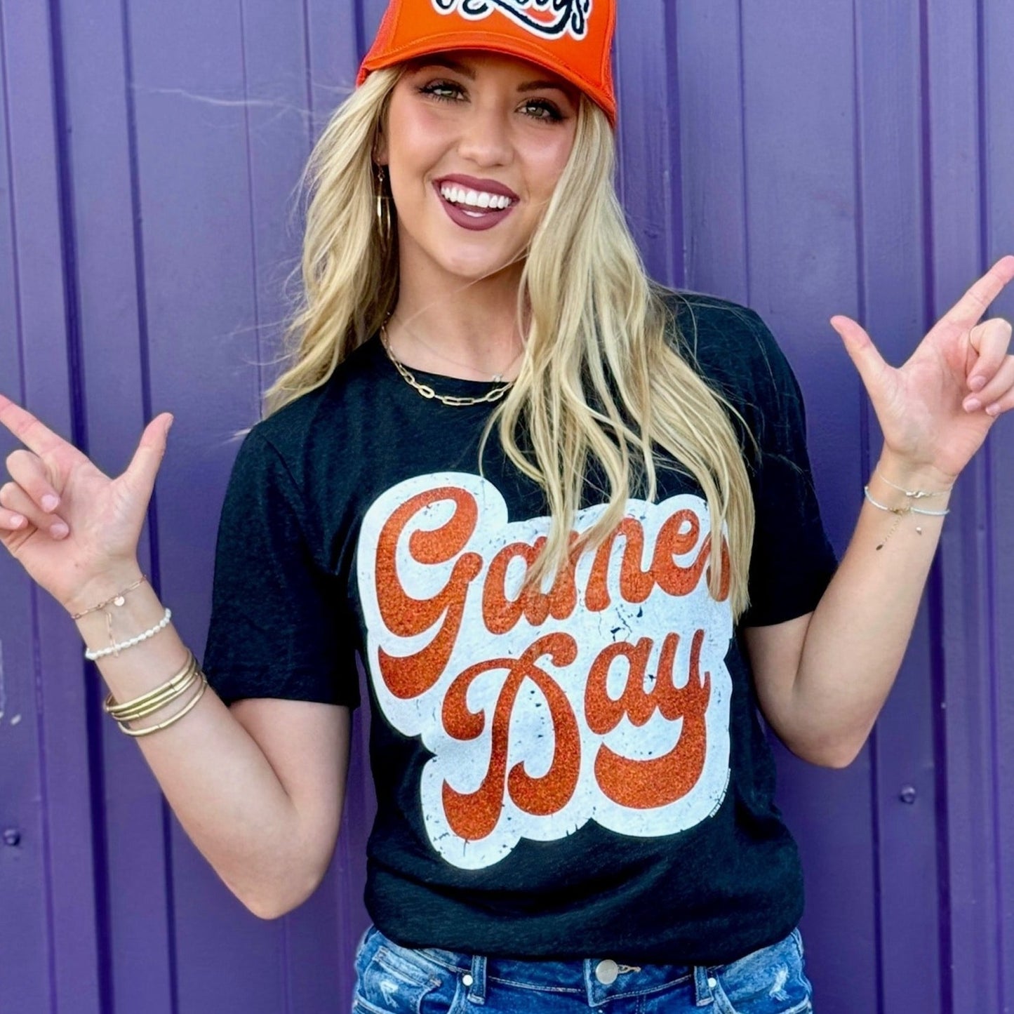 Sync Logic - Big Game Day Retro Glitter Tee