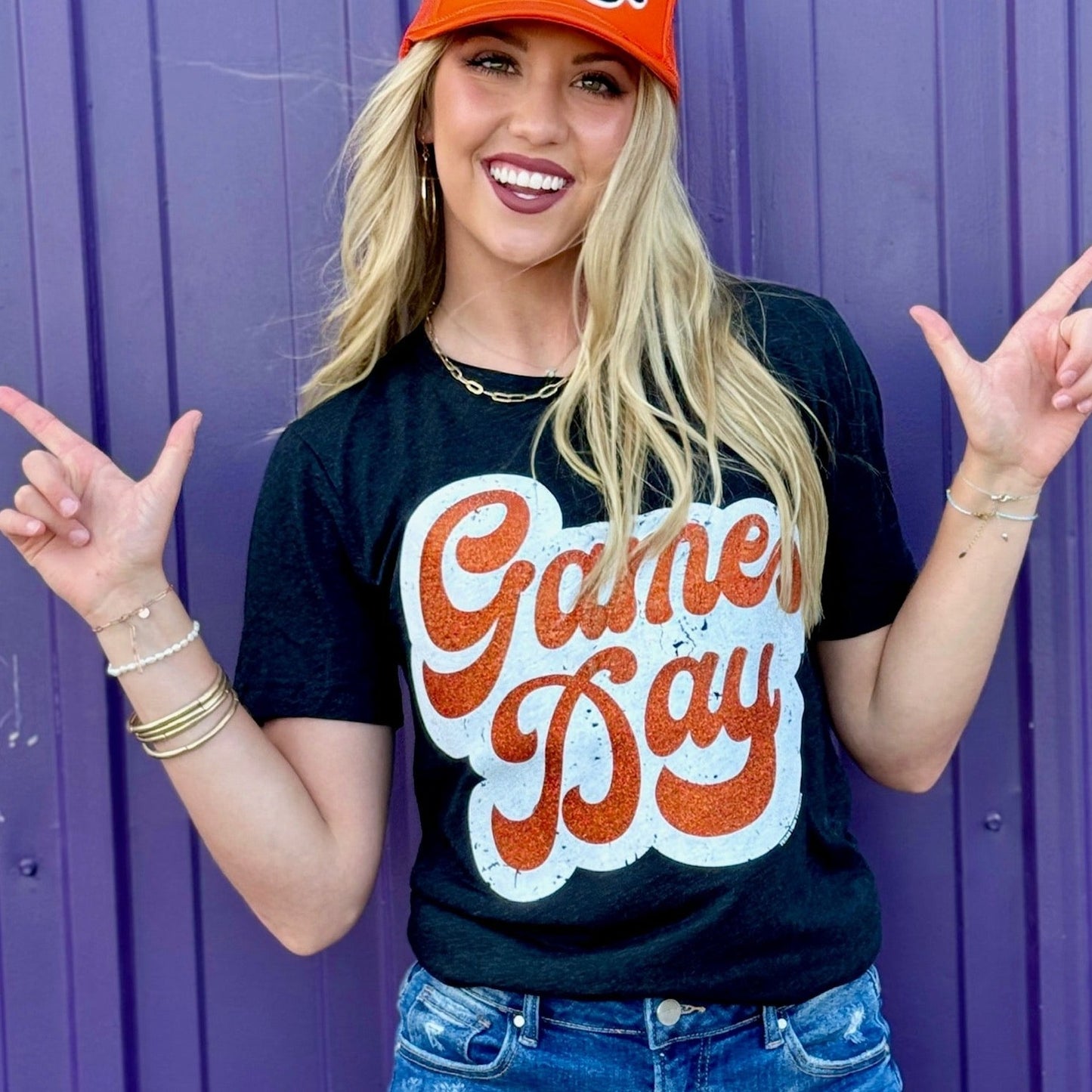 Sync Logic - Big Game Day Retro Glitter Tee