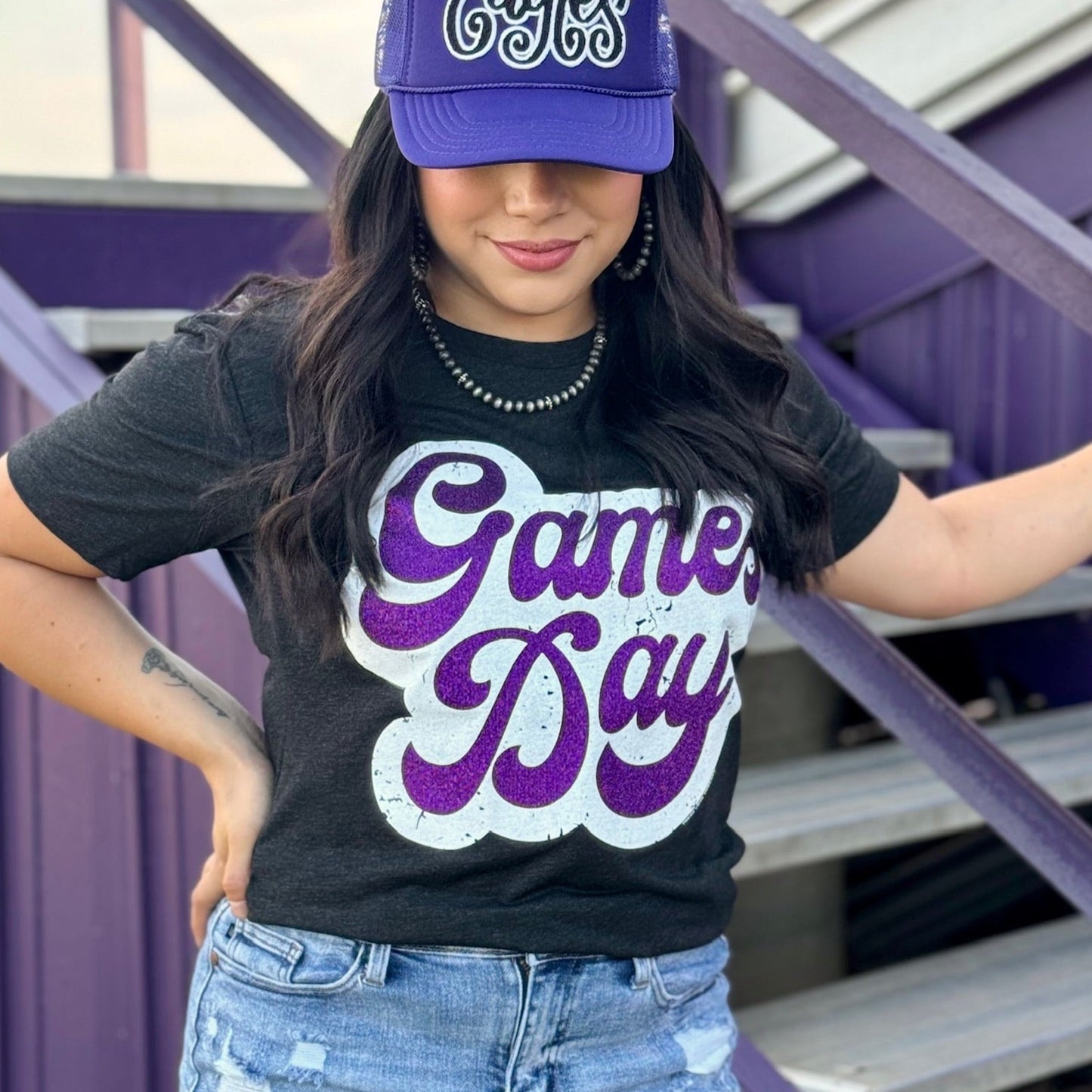 Sync Logic - Big Game Day Retro Glitter Tee