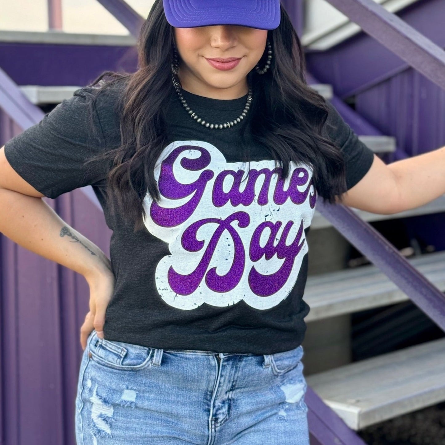 Sync Logic - Big Game Day Retro Glitter Tee