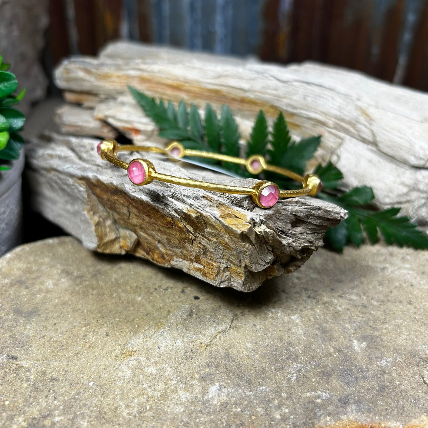 Peony Pink Nassau Stone Bangle