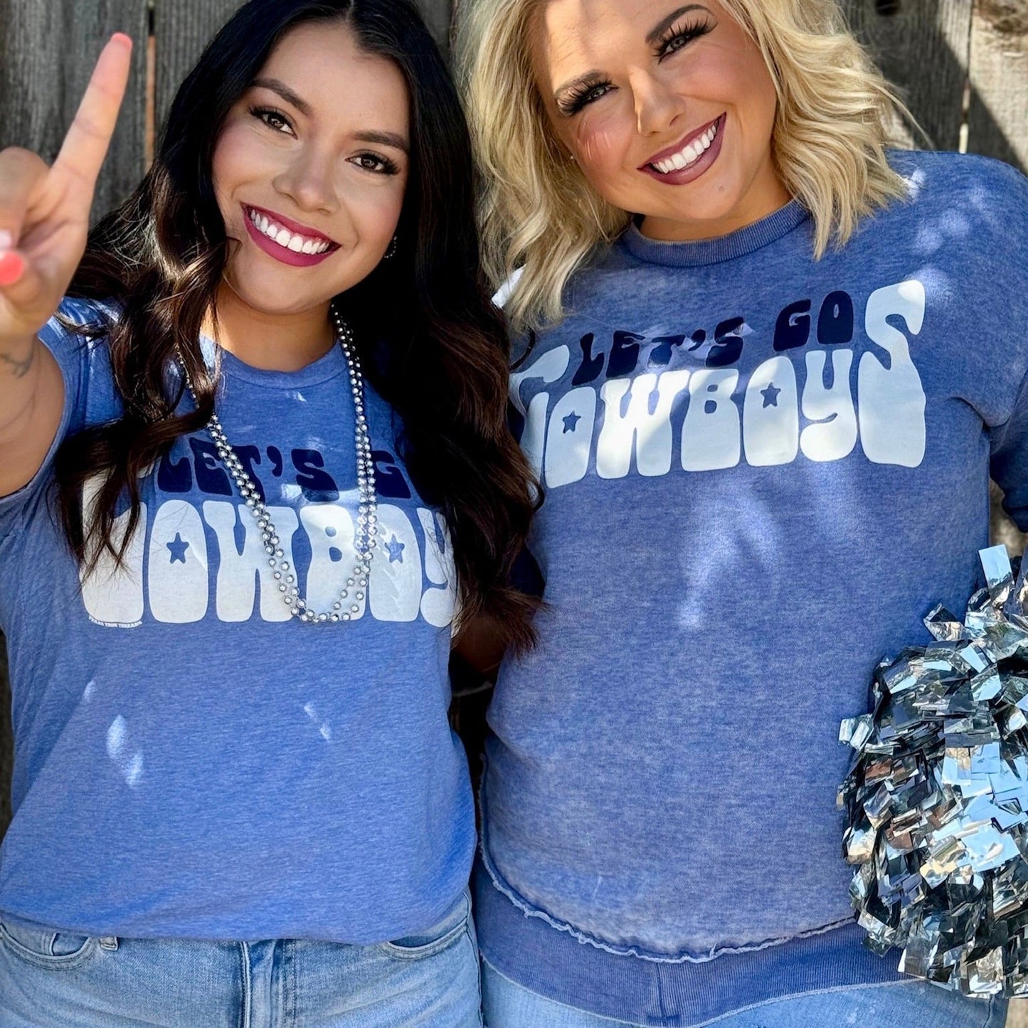 Let's Go Cowboys in Glitter Tee