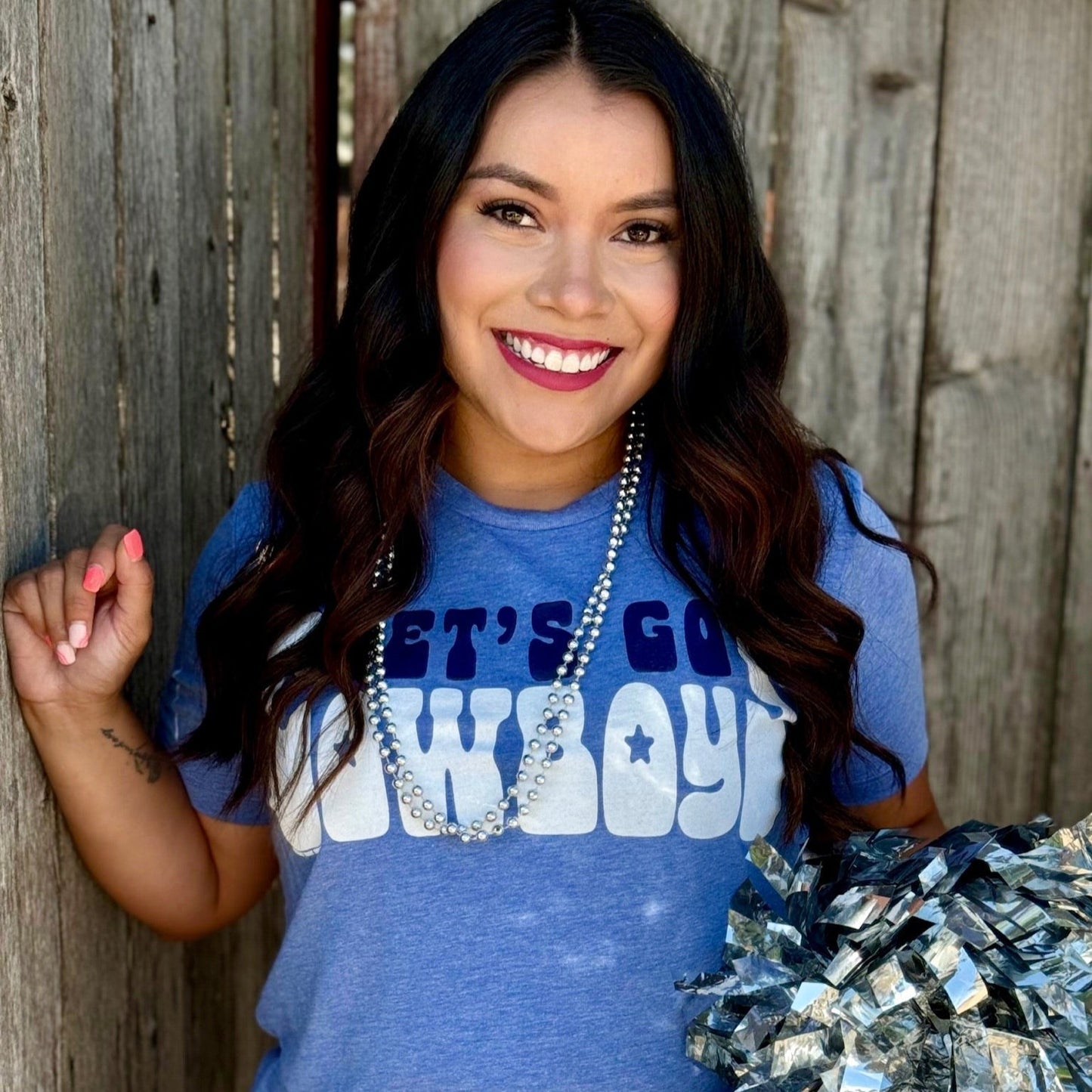 Let's Go Cowboys in Glitter Tee