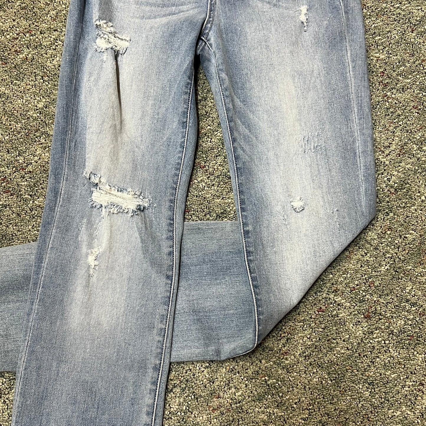 High Waist Distressed Straight Leg Jean (LAST PAIR)