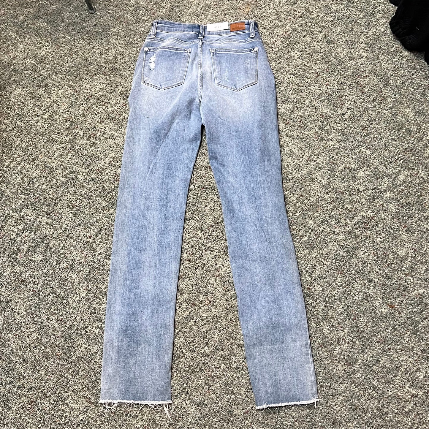 High Waist Distressed Straight Leg Jean (LAST PAIR)