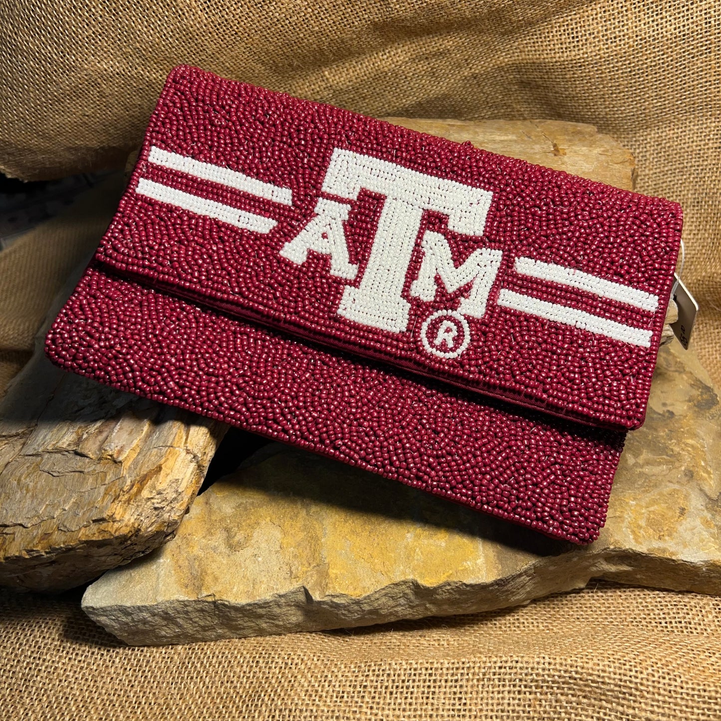 TEXAS A&M Mini Beaded Crossbody Handbag