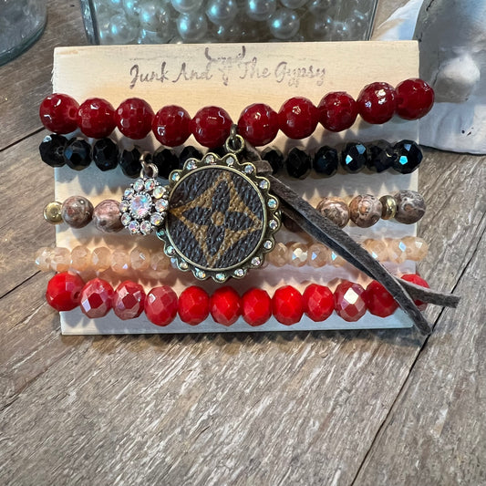 Rosie Red Stacked Bracelet