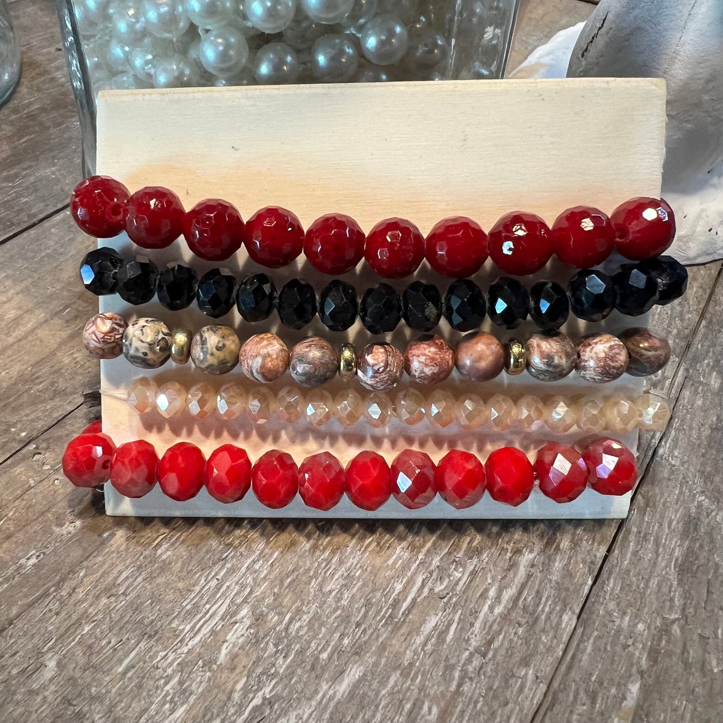 Rosie Red Stacked Bracelet