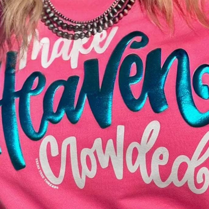 Make Heaven Crowded Metallic Puff Sweatshirt