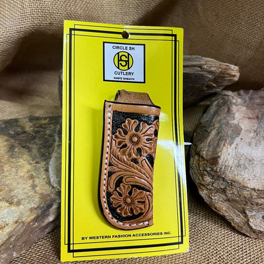 Natural Leather Floral Knife Sheath