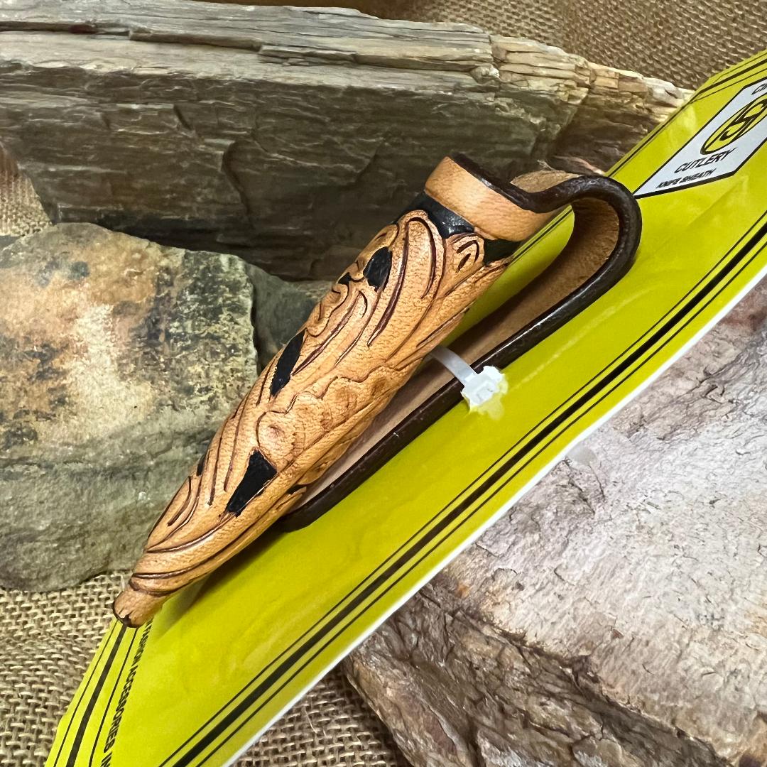 Natural Leather Floral Knife Sheath