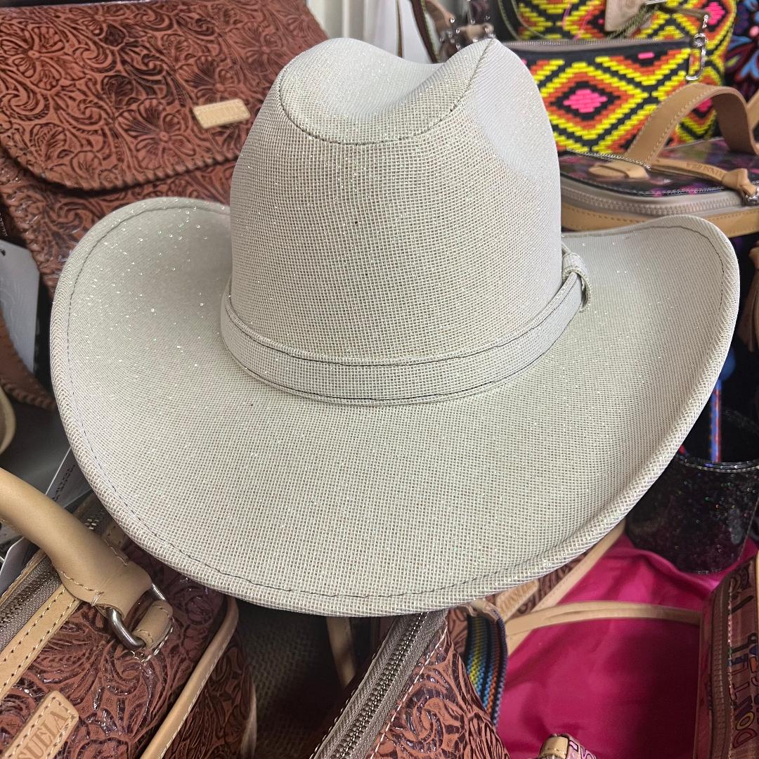 Western Ivory Glitter Hat