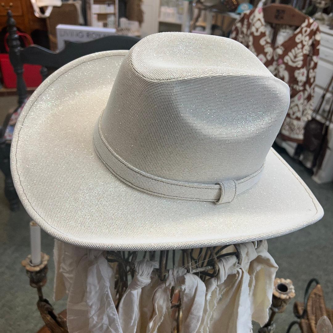 Western Ivory Glitter Hat