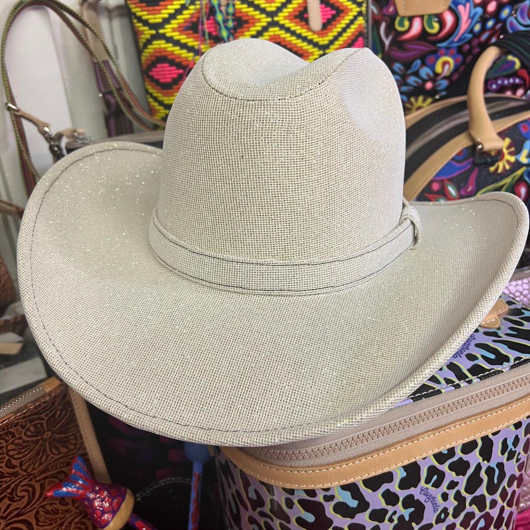 Western Ivory Glitter Hat