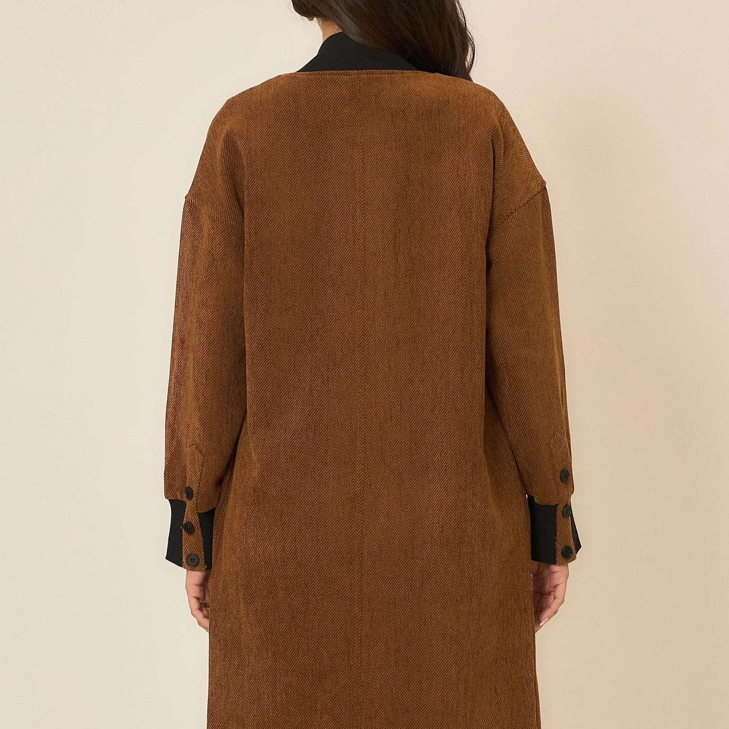 Corduroy Button Up Long Coat
