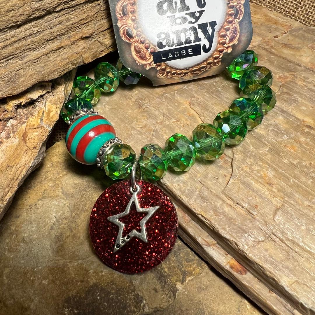 Green & Red Christmas Bracelet