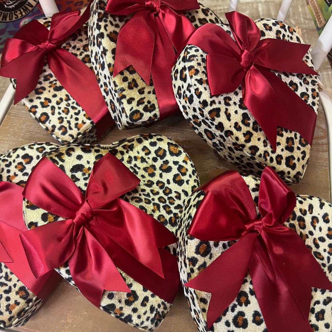 Small Leopard Heart of Assorted Chocolate Truffles 6pc.