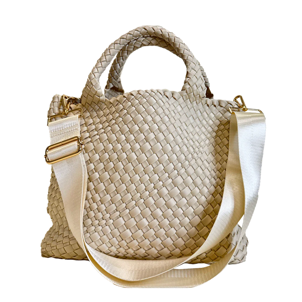 Lilly Chartreuse | Woven Neoprene Tote