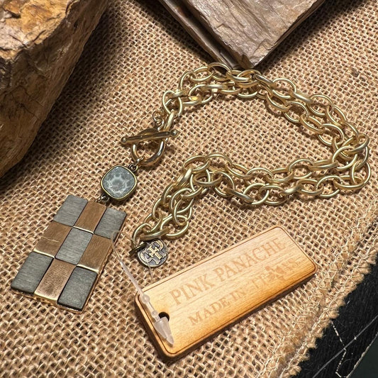 Gold & Sagey Green Chain Necklace