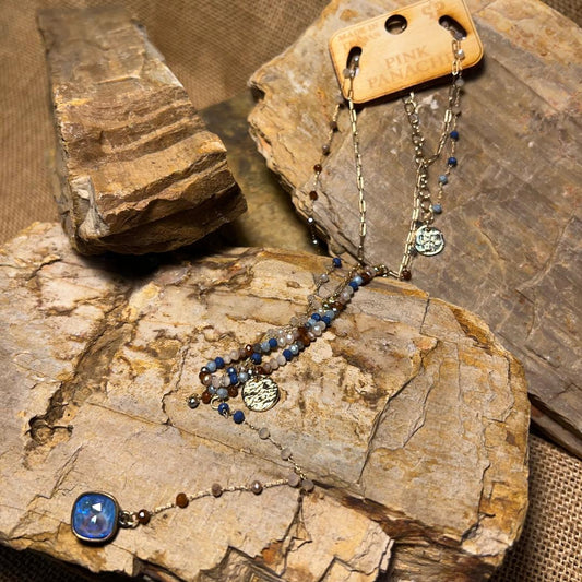Gold & Multi Bead Chain Necklace