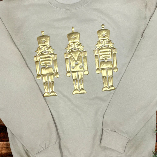 Nutcracker Metallic Puff Graphic Sweatshirt