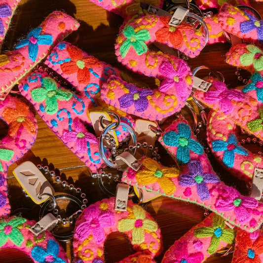 PINK MULTI Felt Alphabet Charms