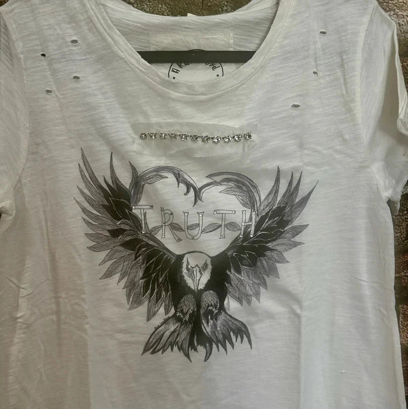 TRUTH Distressed Tattered Tee Shirt