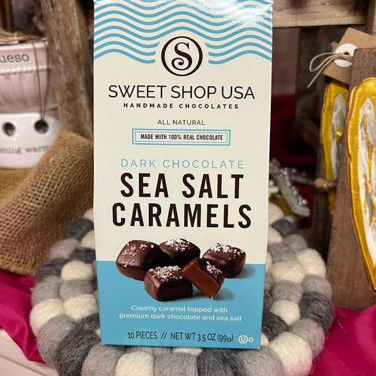 Dark Sea Salt Caramels 10 PCS.  3.5 oz Box