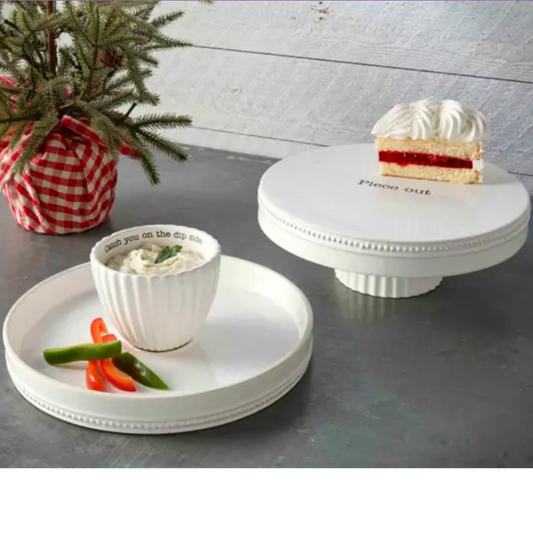 Reversible Pedestal Chip & Dip Set