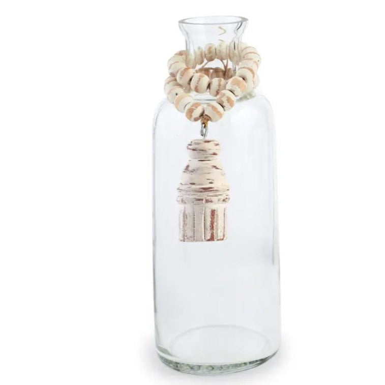Tassel Glass Vase With Beads